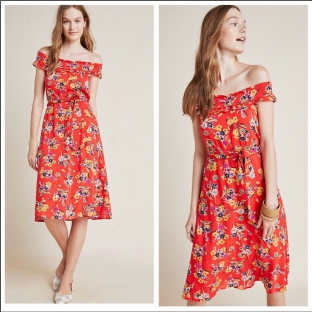 Anthropologie Colloquial off the shoulder dress BNWT